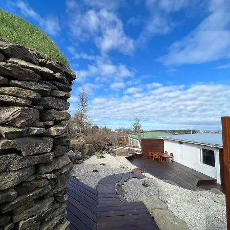 Iceland Sjf Villa, Hot Tub & Outdoor Sauna Amazing Mountains And View Over 빌라 레이캬비크